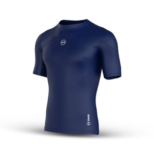 BWB Men's Navy Blue Short Sleeve Compression Shirt