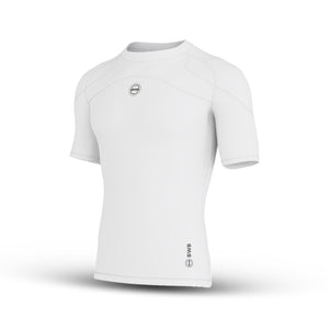 BWB Men's White Short Sleeve Compression Shirt