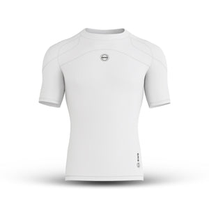 BWB Men's White Short Sleeve Compression Shirt