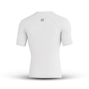 BWB Men's White Short Sleeve Compression Shirt