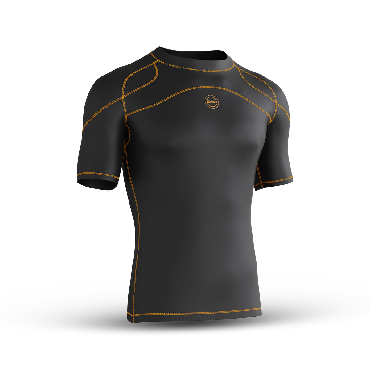 BWB Men's Black/Orange Premium Full Body Recovery Compression Bundle