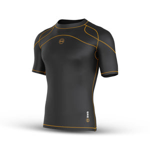 BWB Men's Orange Short Sleeve Compression Shirt