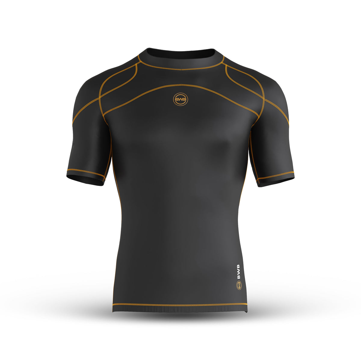 BWB Men's Black/Orange Premium Full Body Recovery Compression Bundle