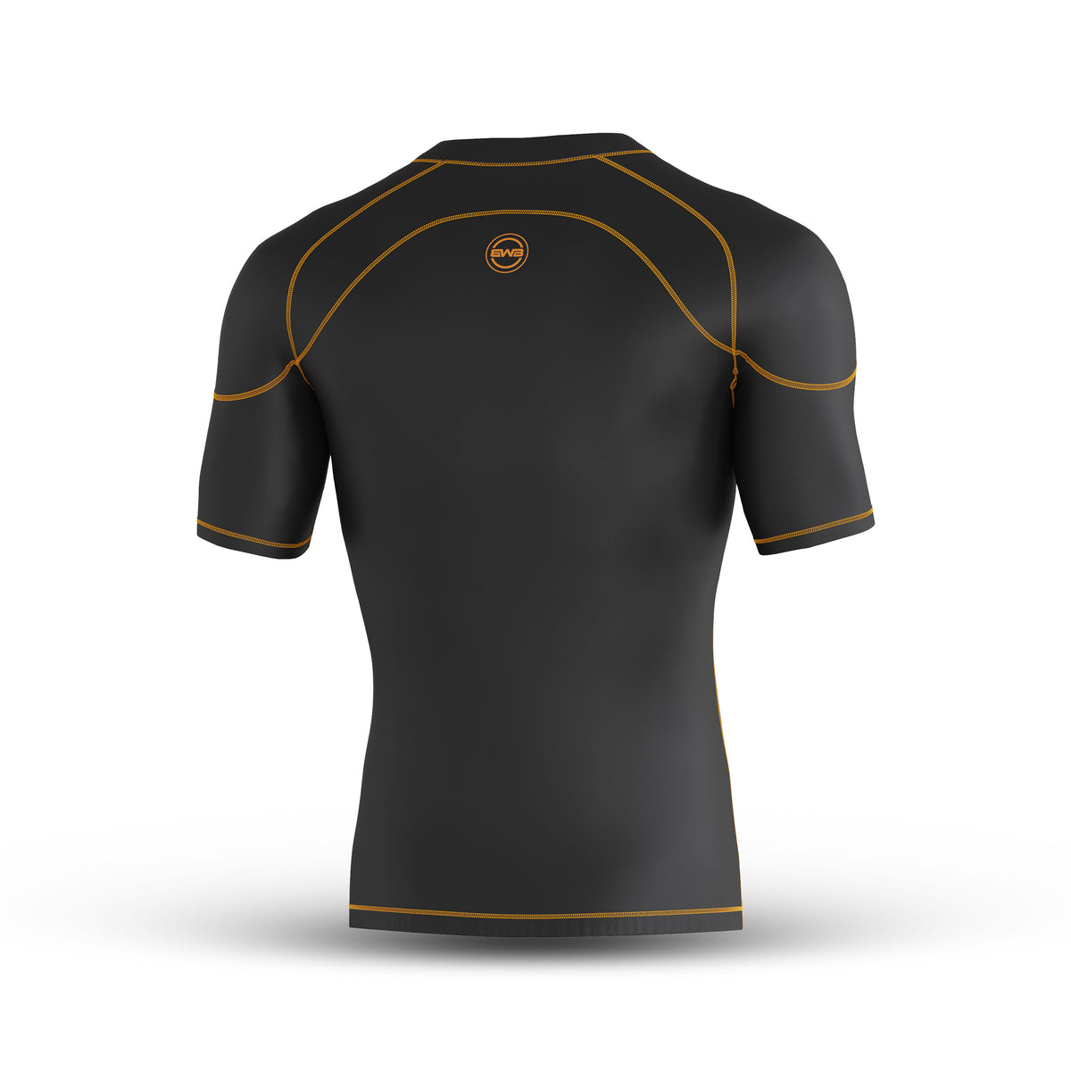 BWB Men's Orange Short Sleeve Compression Shirt