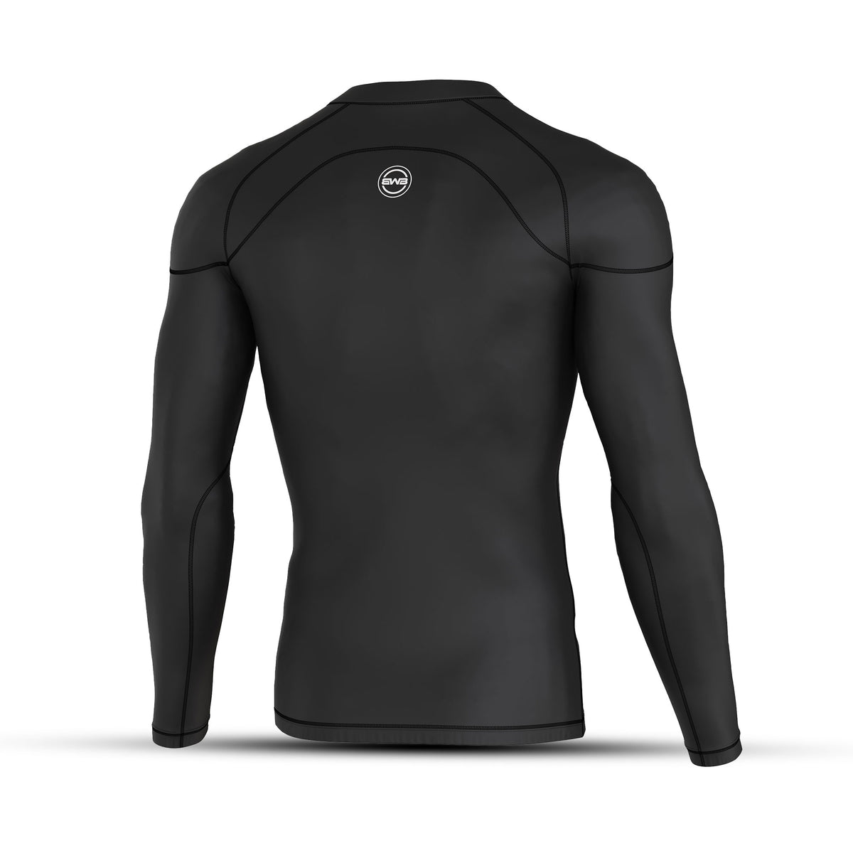 BWB Men's Black Long Sleeve Baselayer Compression Shirt