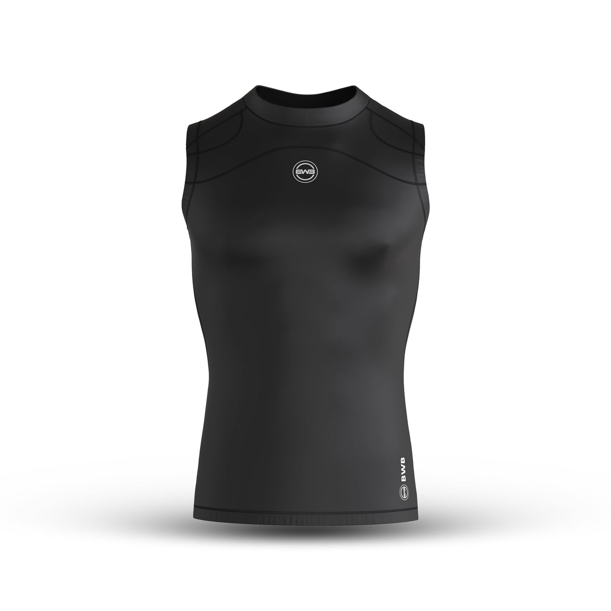 Men's Black Sleeveless Compression Shirt & Gym Shorts Set