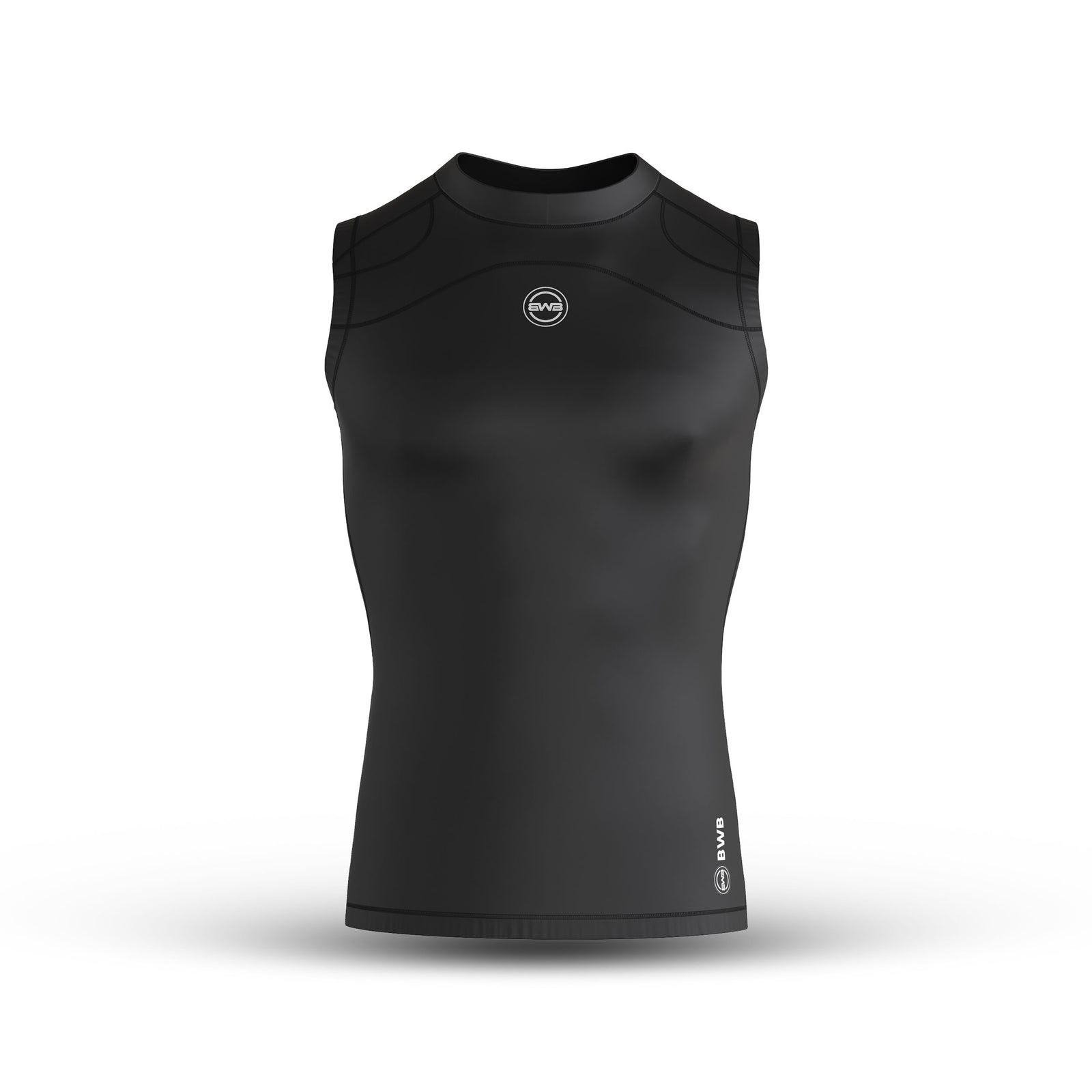 Men's Black Sleeveless Compression Shirt & Gym Shorts Set
