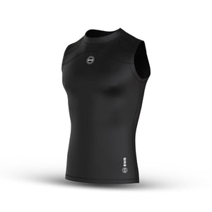 Men's Black Sleeveless Compression Shirt & Gym Shorts Set