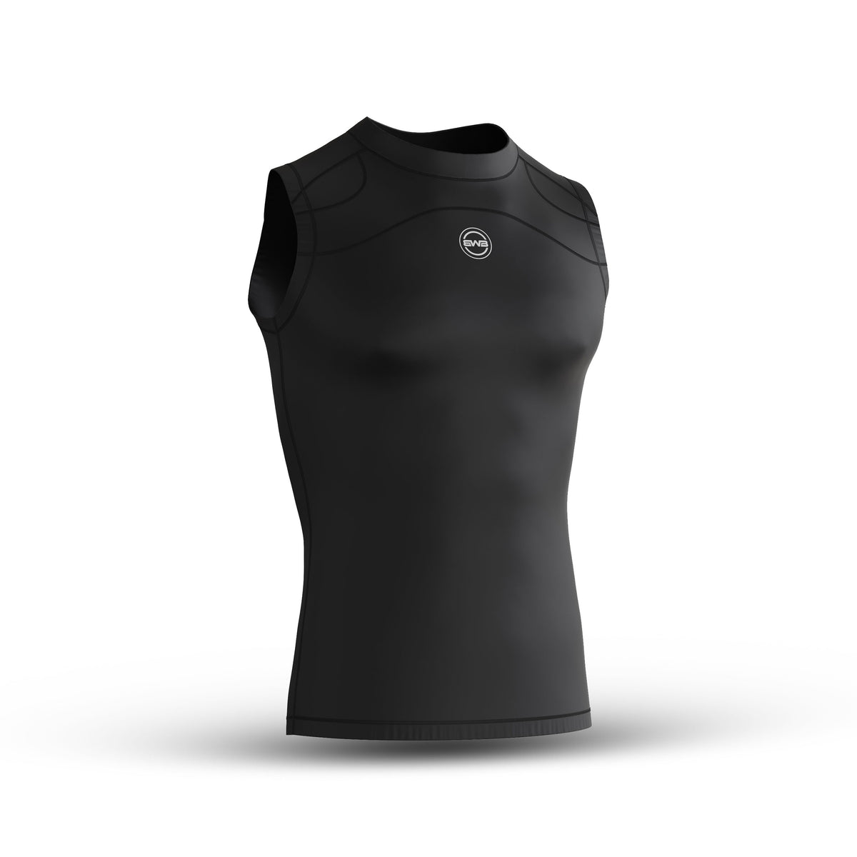 Men's Black Sleeveless Compression Shirt & Gym Shorts Set