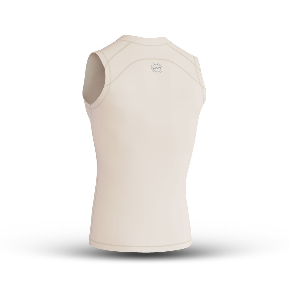 Men's Beige Sleeveless Compression Shirt & Gym Shorts Set