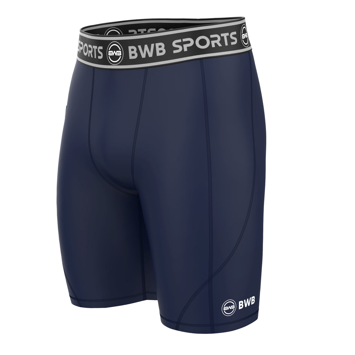 Bwb Men BWB Men's Navy Blue Compression Shorts - BWB Sports®