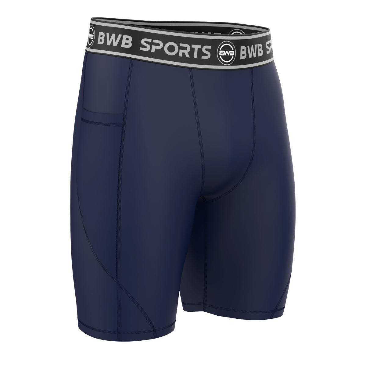 Bwb Men BWB Men's Navy Blue Compression Shorts - BWB Sports®