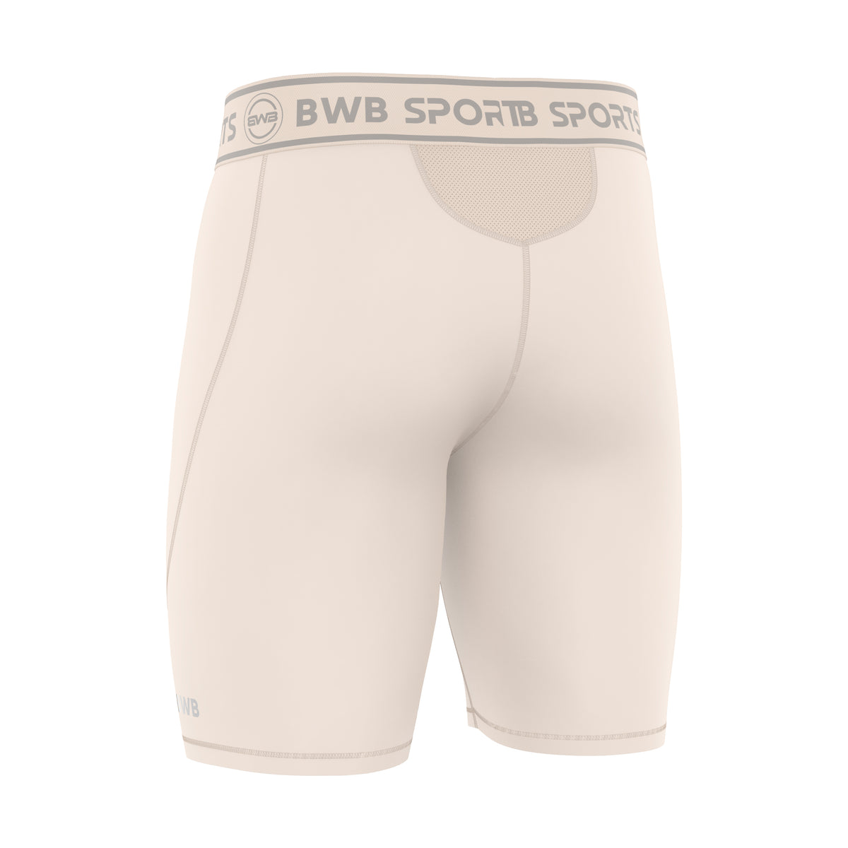BWB Men's Beige Compression Shorts