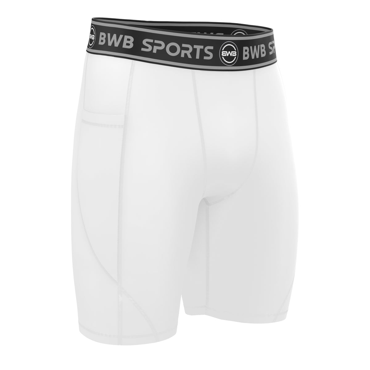 Bwb Men BWB Men's White Compression Shorts - BWB Sports®
