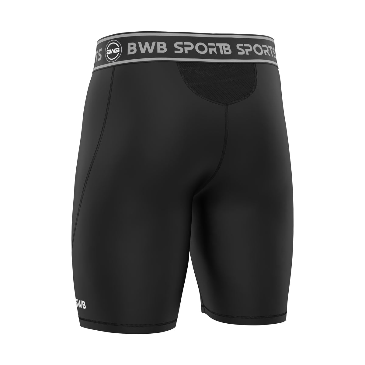 BWB Men's Black Compression Shorts