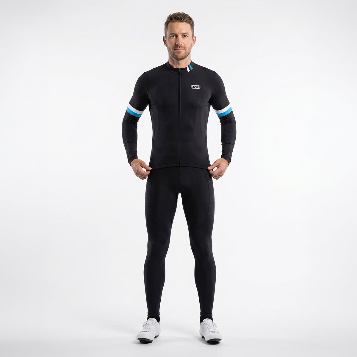 BWB Men's Thermal Frost Performance Gel Padded Cycling Cargo Bib Tights