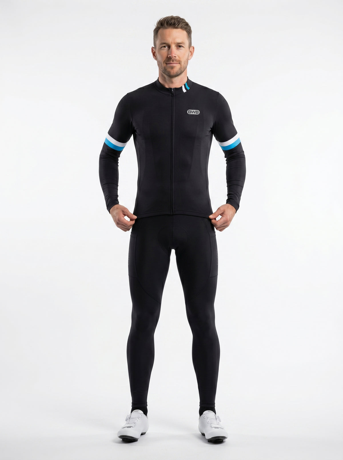 BWB Men's Thermal Gel Padded Cycling Cargo Bib Tights
