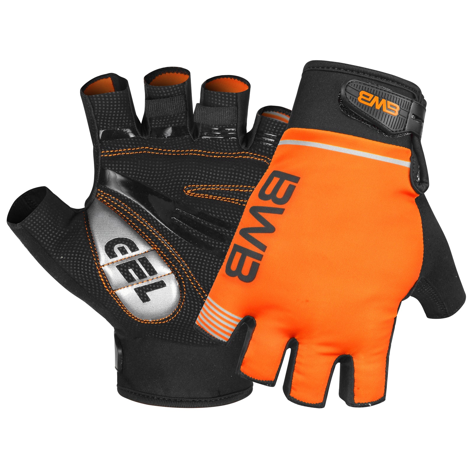 BWB Amber Unisex Fingerless Gel Padded Road Bike Cycling Gloves