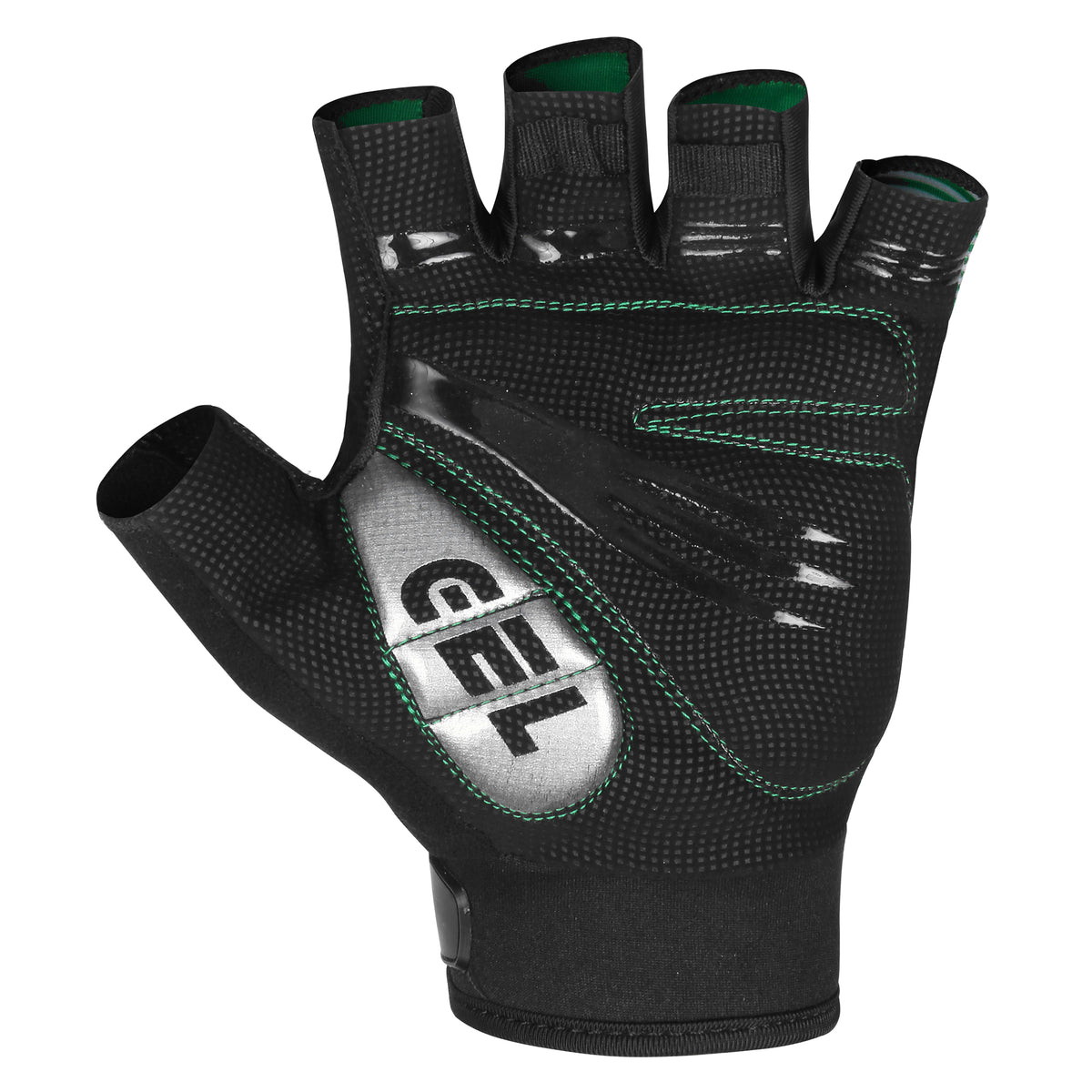 BWB Green Unisex Fingerless Gel Padded Road Bike Cycling Gloves
