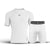 Men's White Short Sleeve Baselayer Compression Shirt & Shorts Set