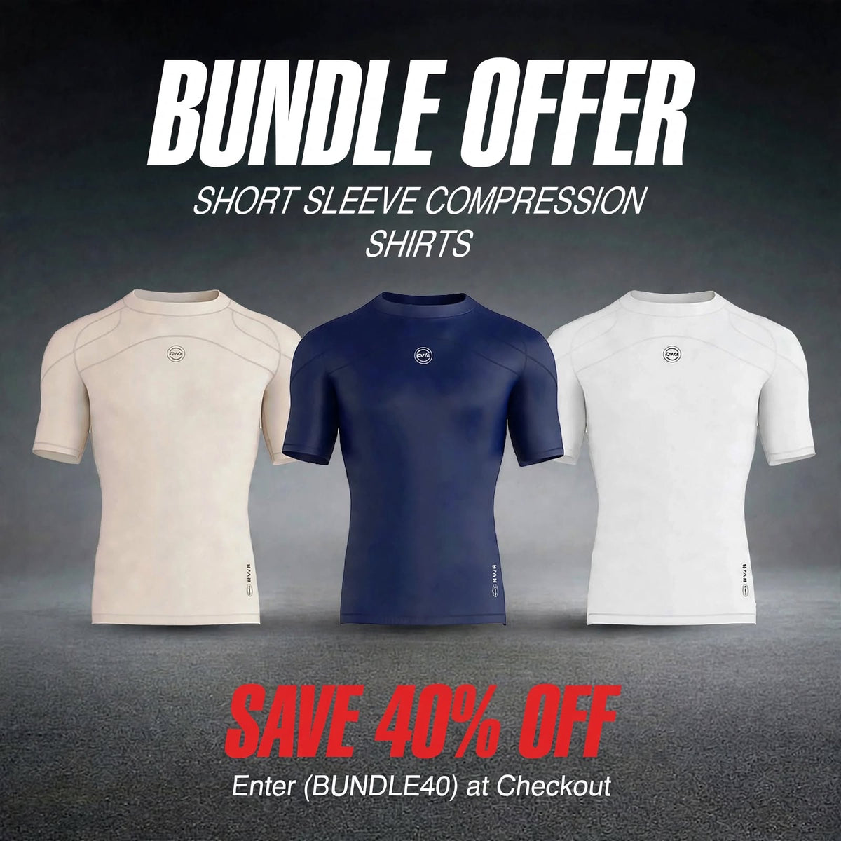 Men's  Compression Short Sleeve Shirts - Pack of 3