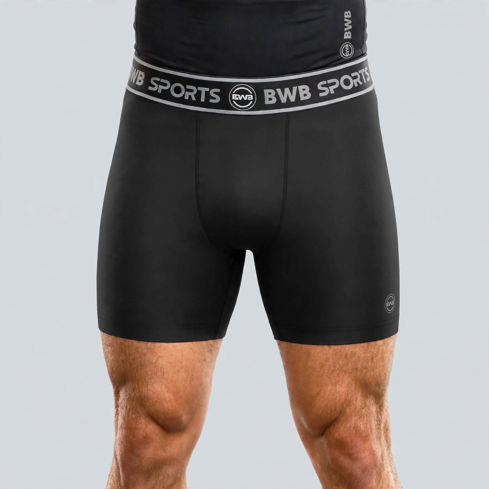 BWB Men's Black Boxer Shorts – Breathable Sports Underwear