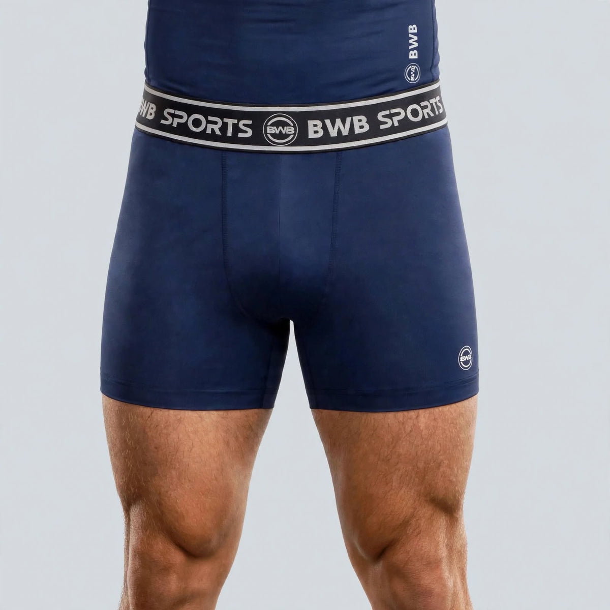 BWB Men's Navy Blue Boxer Shorts – Breathable Sports Underwear