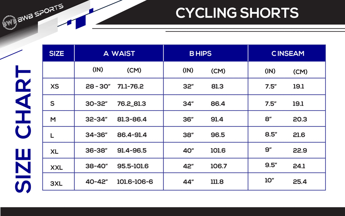 BWB Men’s Essential Navy Blue Gel Padded Summer Cycling Cargo Shorts