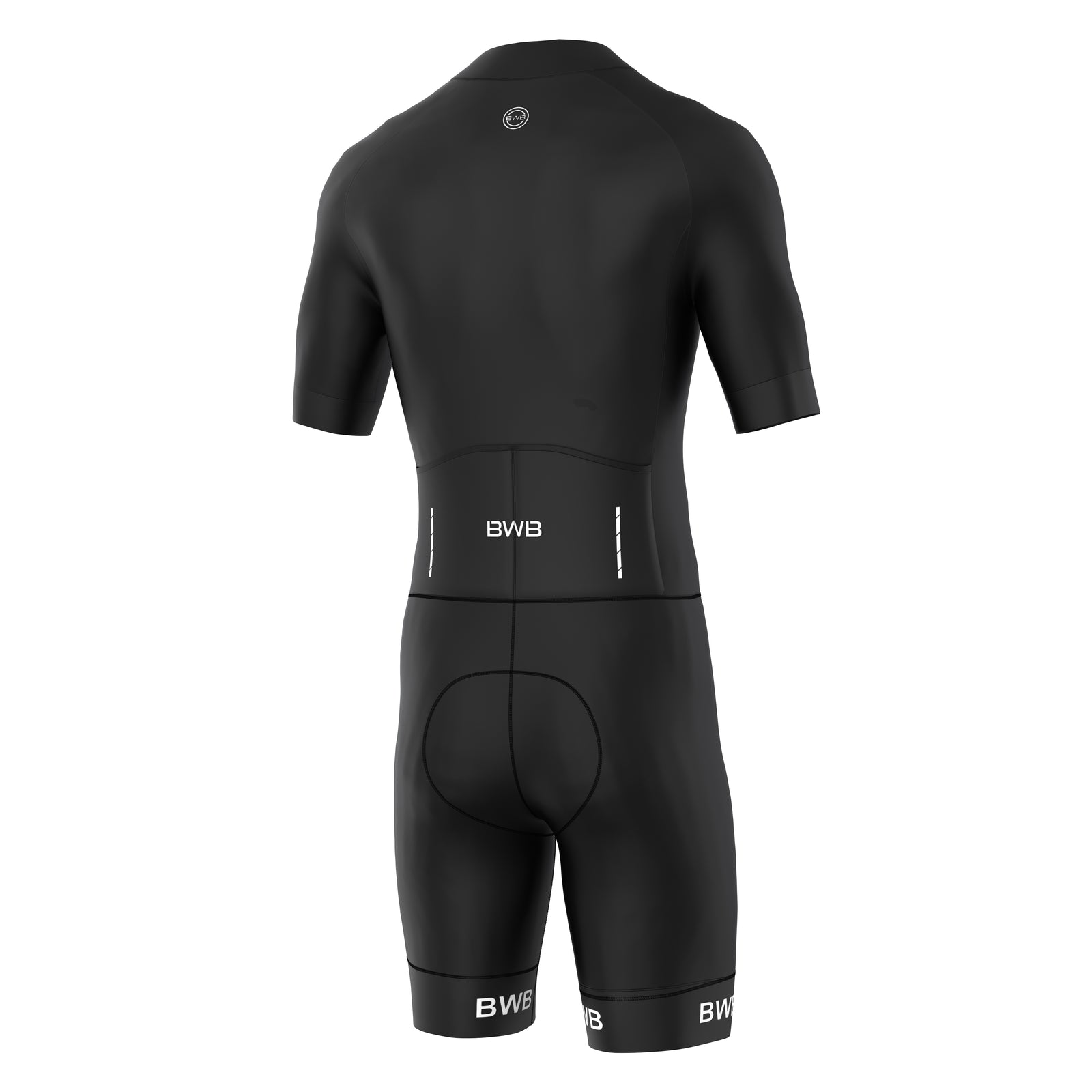 BWB Fusion Black Men's Short Sleeve Padded Triathlon Suit