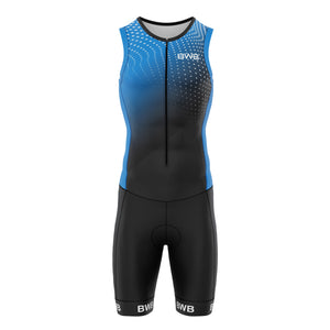 BWB Flash Blue Men's Sleeveless Padded Triathlon Suit