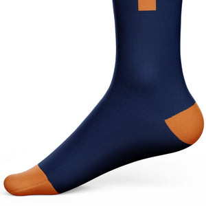 BWB 3 Pairs Navy Blue Crew Cycling Socks