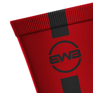 BWB 3 Pairs Red Crew Cycling Socks