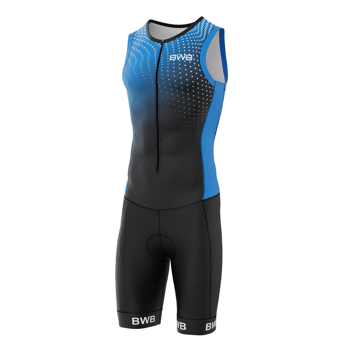 BWB Flash Blue Men's Sleeveless Padded Triathlon Suit