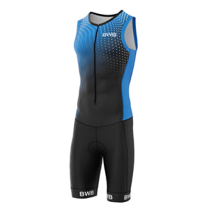 BWB Flash Blue Men's Sleeveless Padded Triathlon Suit
