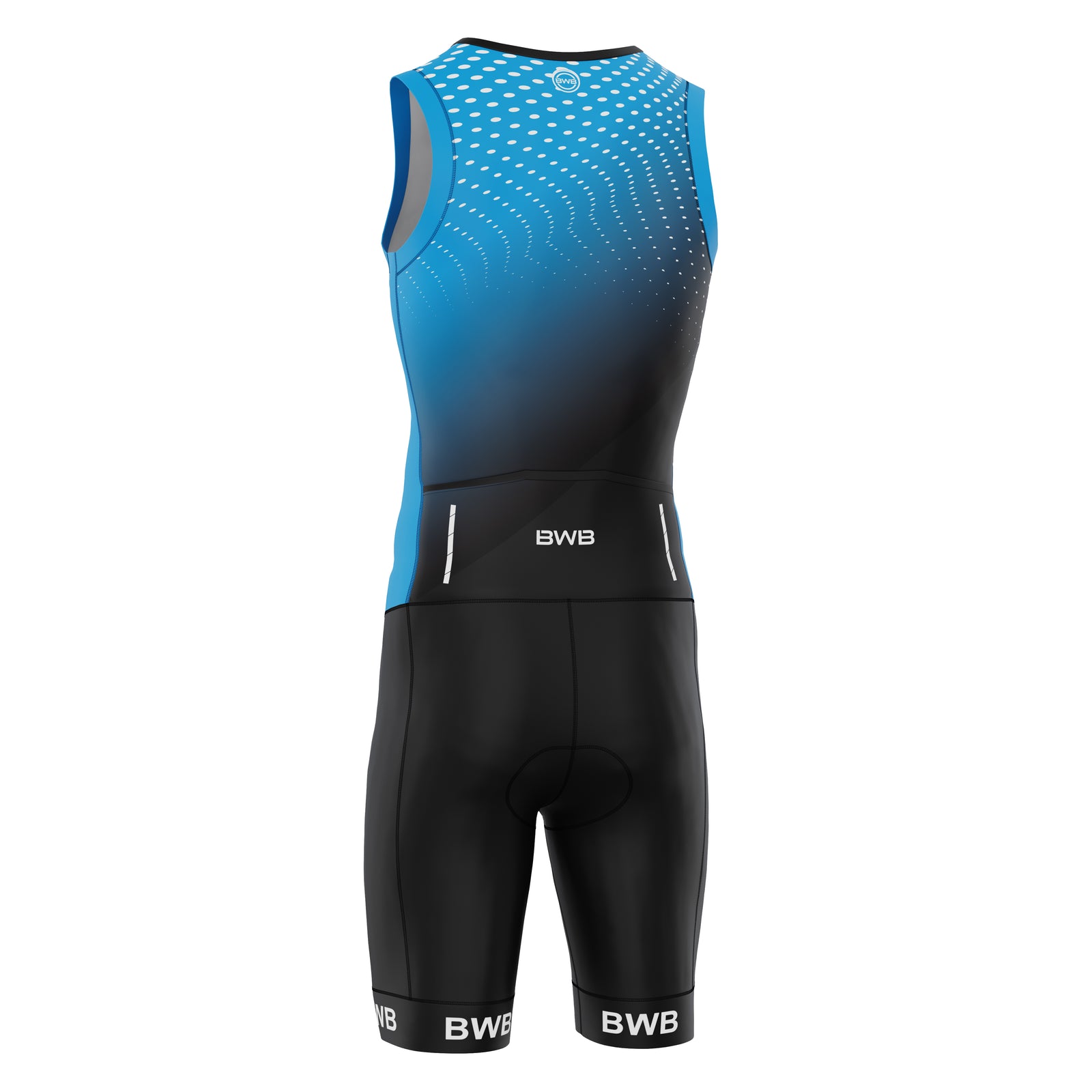 BWB Flash Blue Men's Sleeveless Padded Triathlon Suit