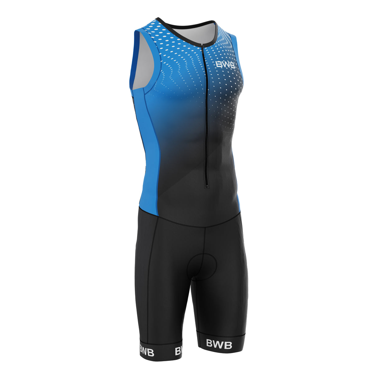 BWB Flash Blue Men's Sleeveless Padded Triathlon Suit