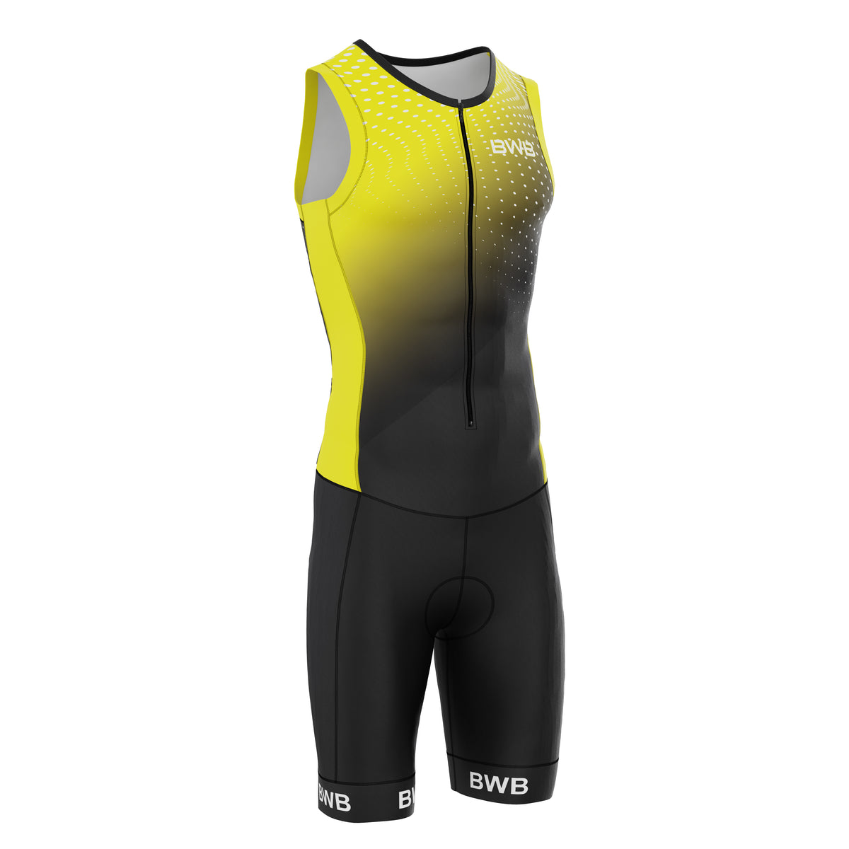 BWB Flash Yellow Men's Sleeveless Padded Triathlon Suit
