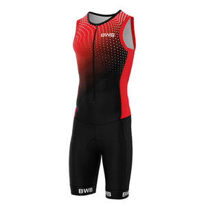 BWB Flash Red Men's Sleeveless Padded Triathlon Suit