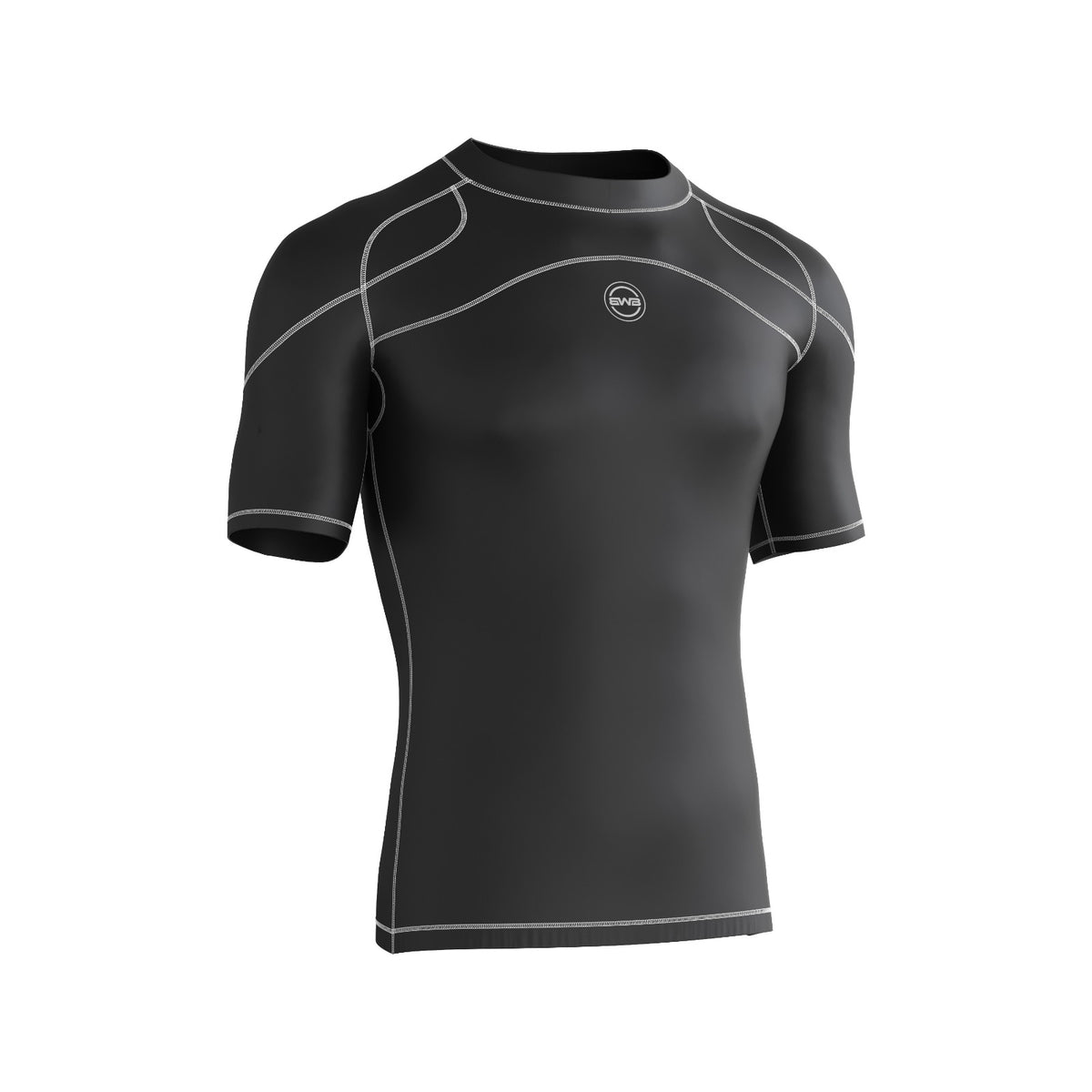 Bwb Men Men's Black Short Sleeve Compression Shirt - BWB Sports®