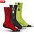 BWB 3 Pairs Red, Black, Yellow Crew Cycling Socks