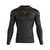 BWB Men's Black & Orange Long Sleeve Baselayer Compression Shirt