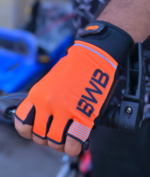 BWB Amber Unisex Fingerless Gel Padded Summer Cycling Gloves