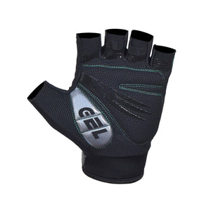 BWB Green Unisex Fingerless Gel Padded Summer Cycling Gloves