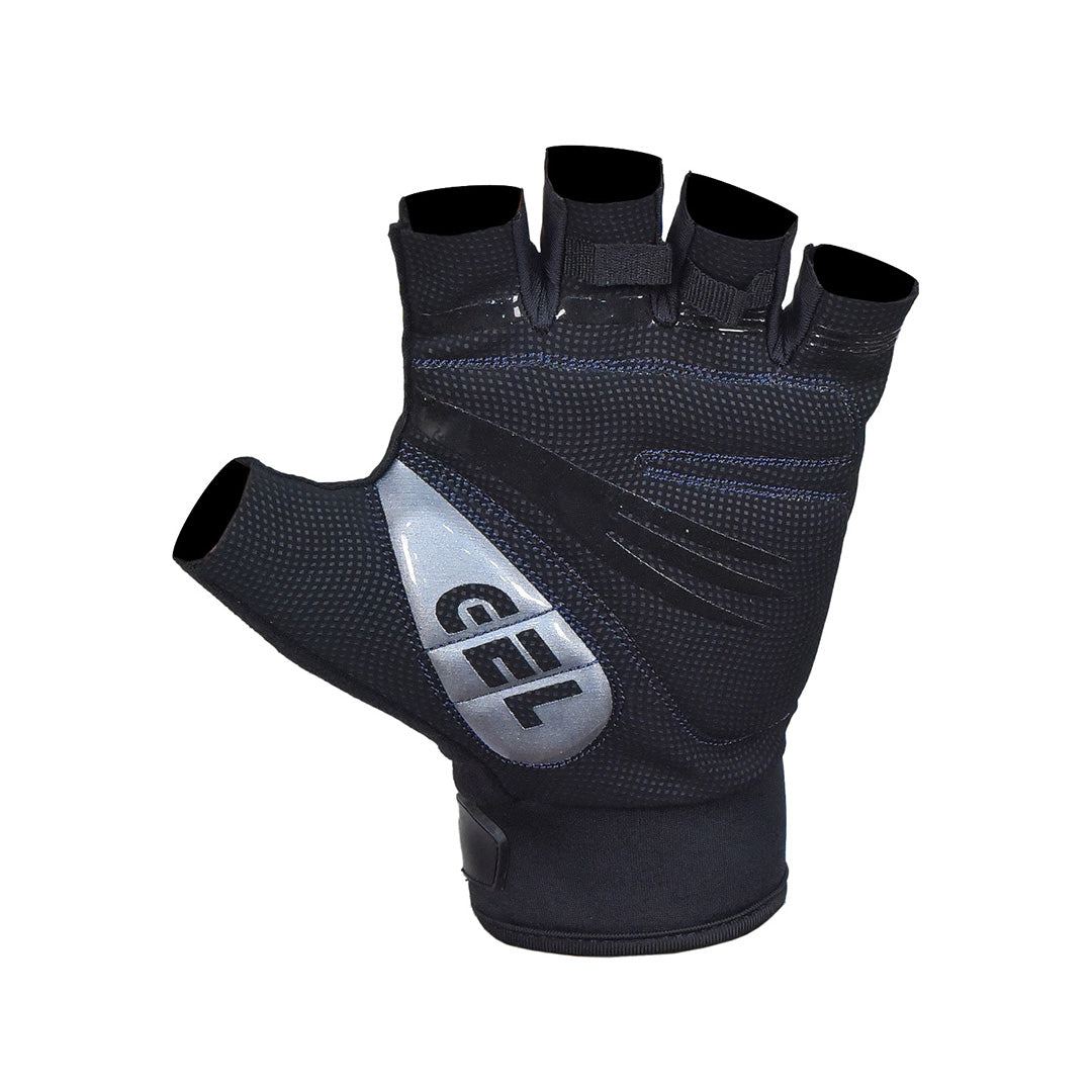 BWB Navy Unisex Blue Fingerless Gel Padded Summer Cycling Gloves