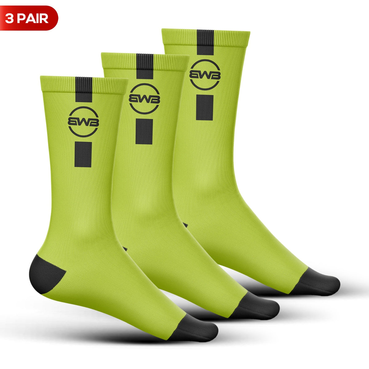 Green Men's Short Sleeve Cycling Jersey & Bib Shorts Set with 3 Pairs Cycling Socks & Free Fingerless Gel Padded Gloves