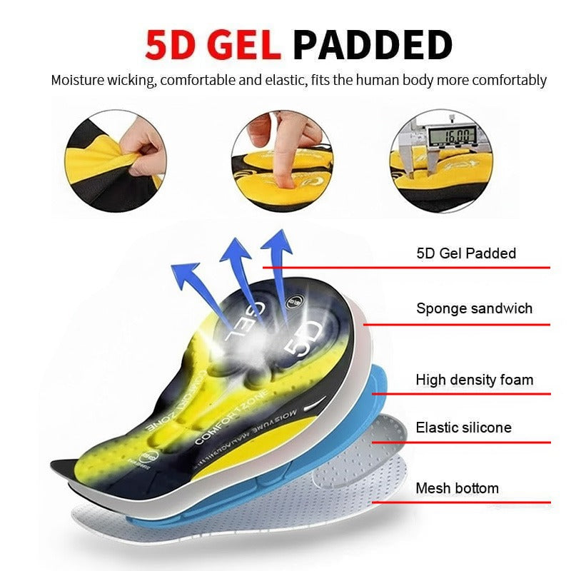 BWB Men’s Essential Navy Blue Gel Padded Summer Cycling Cargo Shorts