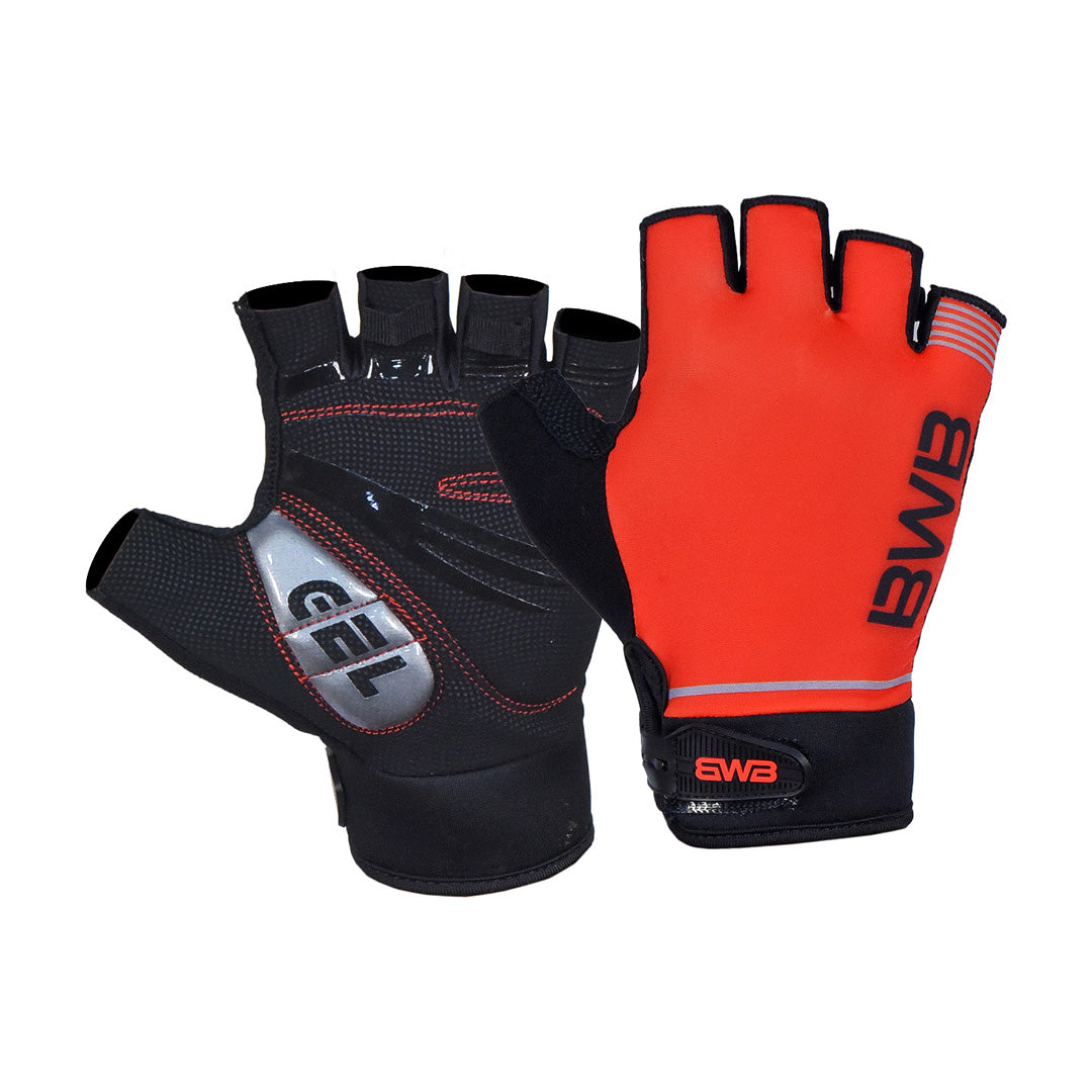 BWB Amber Unisex Fingerless Gel Padded Summer Cycling Gloves