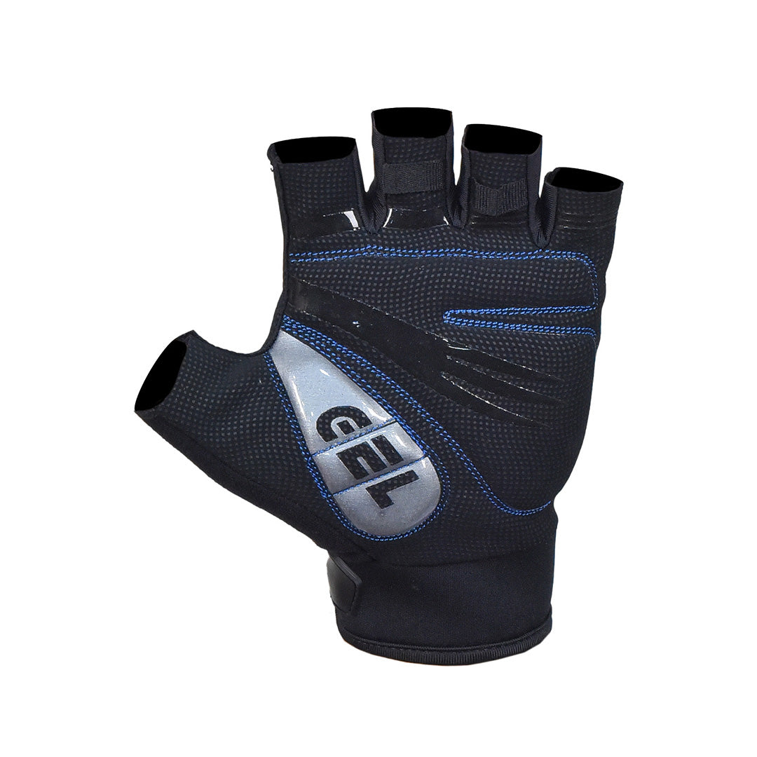 BWB Blue Unisex Fingerless Gel Padded Summer Cycling Gloves