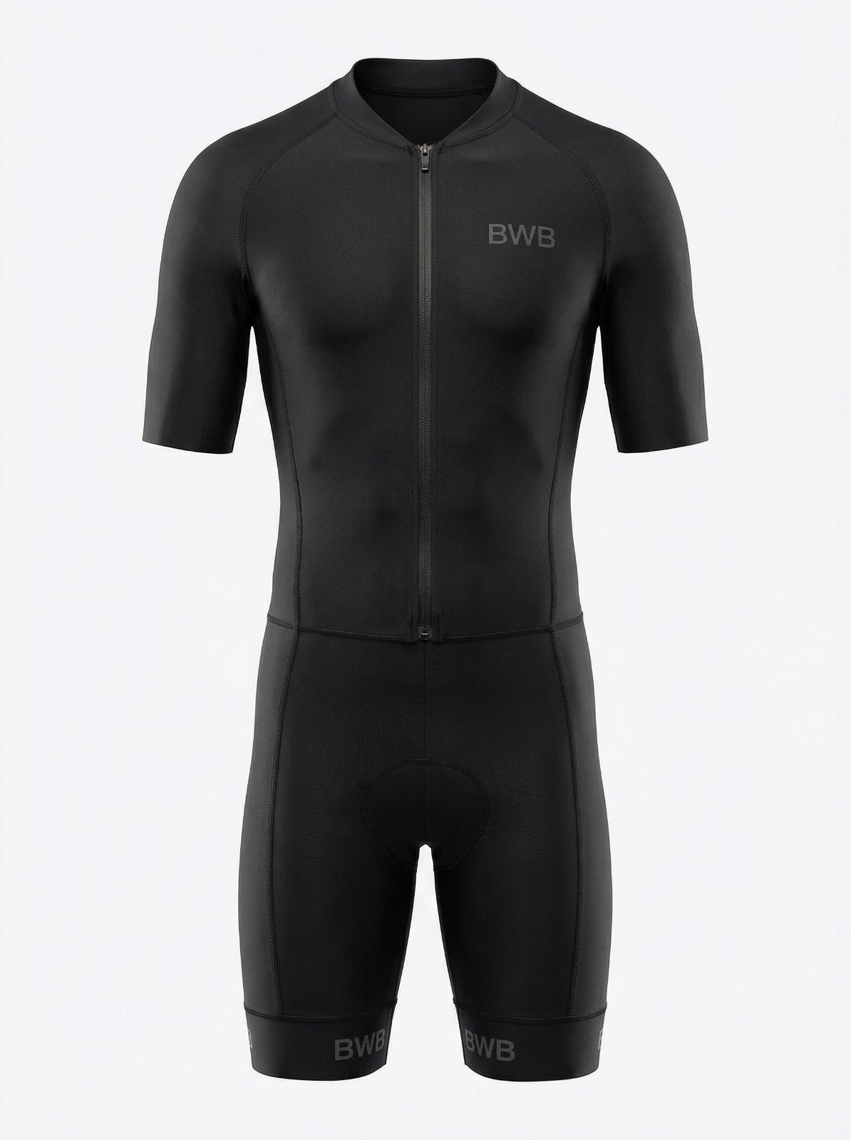 BWB Fusion Black Men's Short Sleeve Padded Triathlon Suit
