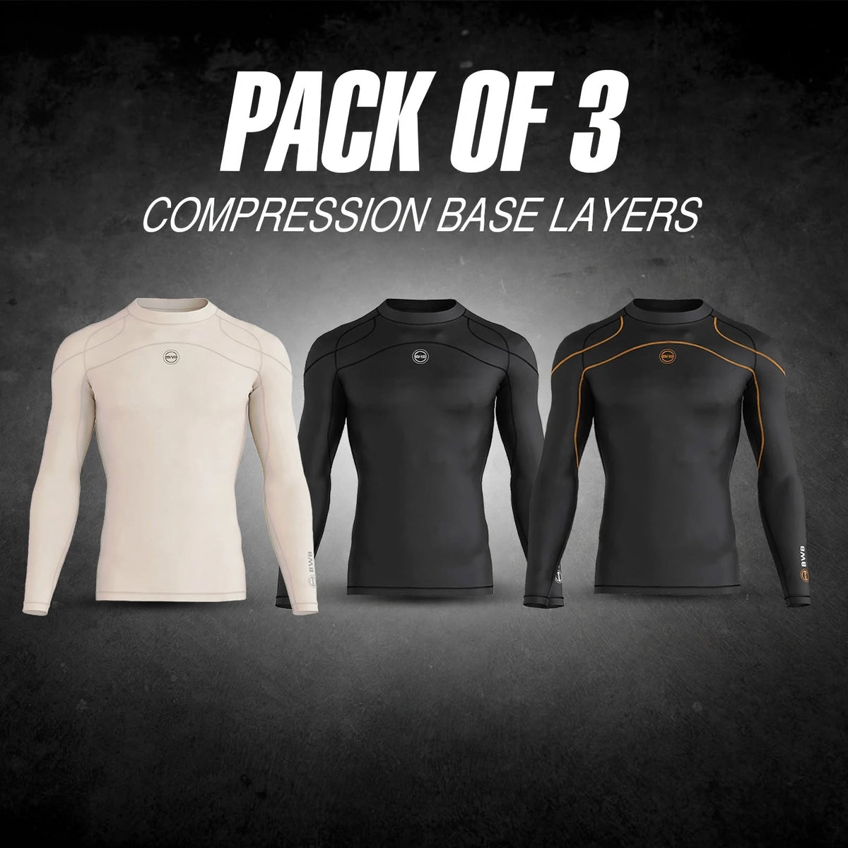 Men's Compression Full Sleeve Shirts - Pack of 3